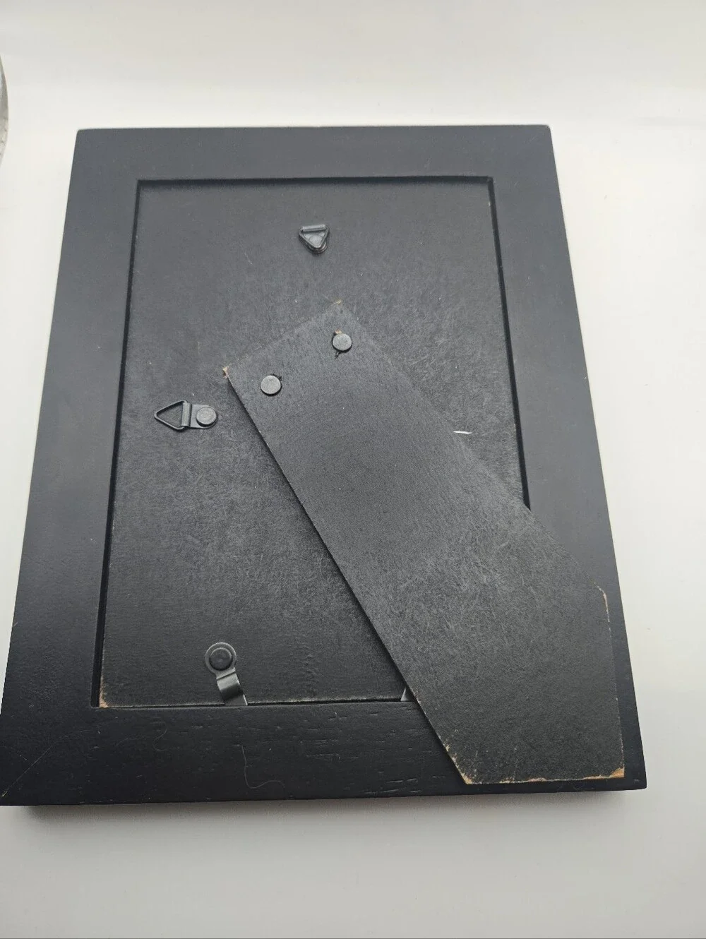 Matte Black Wood 5x7 Picture Frame with White Mat